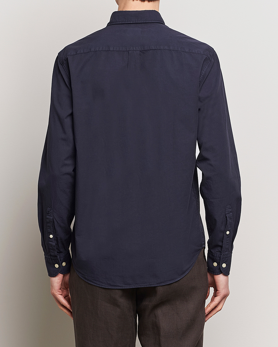 Homme | Chemises | Oscar Jacobson | Reg Fit Wide Spread Collar Twill Night Blue
