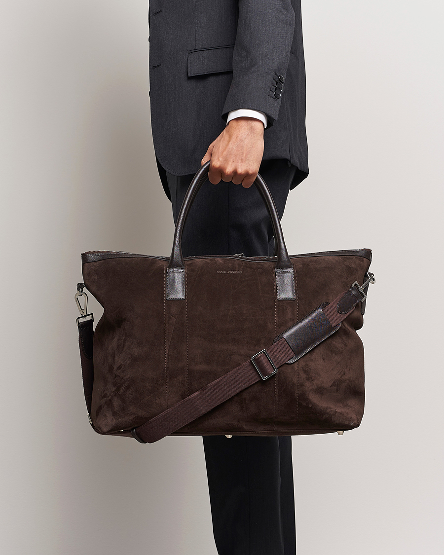 Homme | Sacs | Oscar Jacobson | Weekend Bag Soft Leather Chocolate Brown