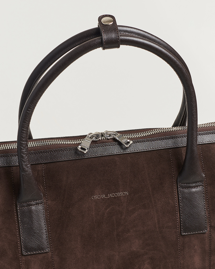 Homme | Sacs | Oscar Jacobson | Weekend Bag Soft Leather Chocolate Brown