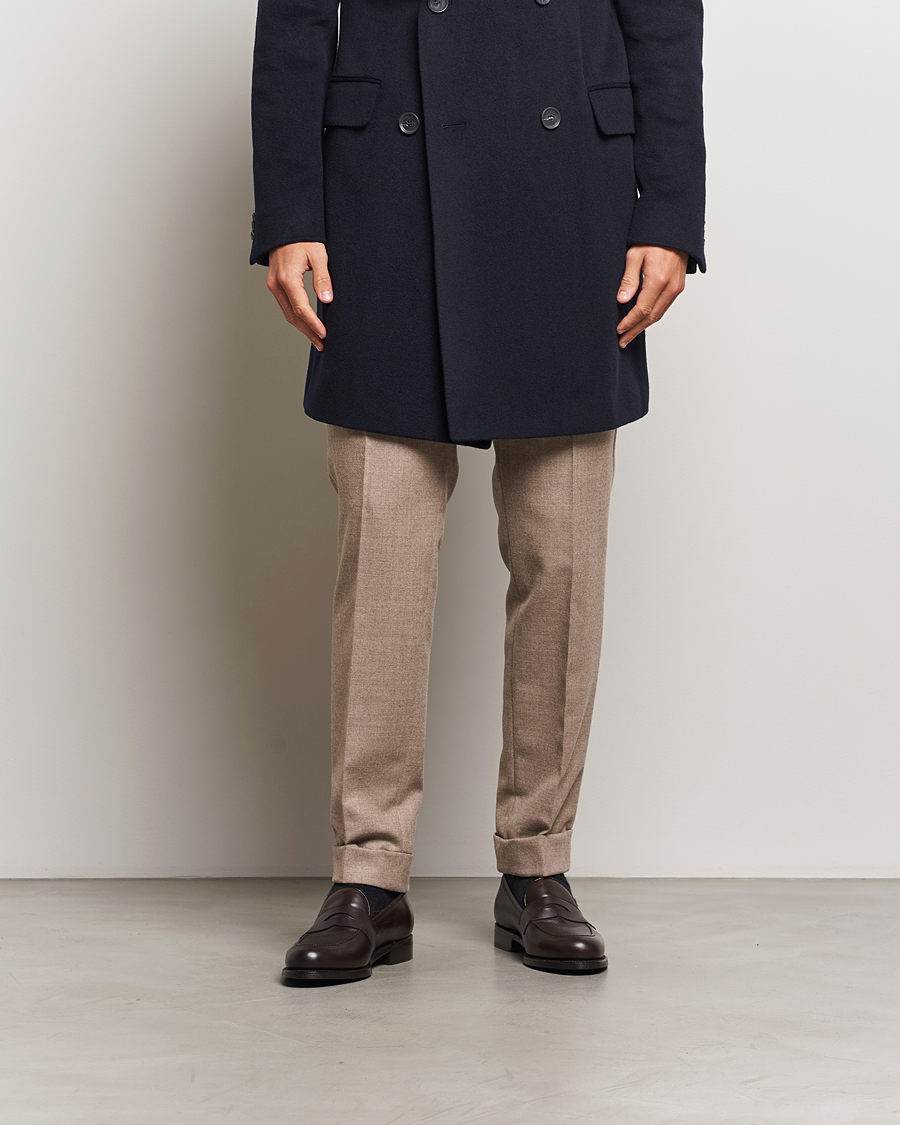 Homme | Loafers | Oscar Jacobson | Penny Loafers Dark Mud Brown