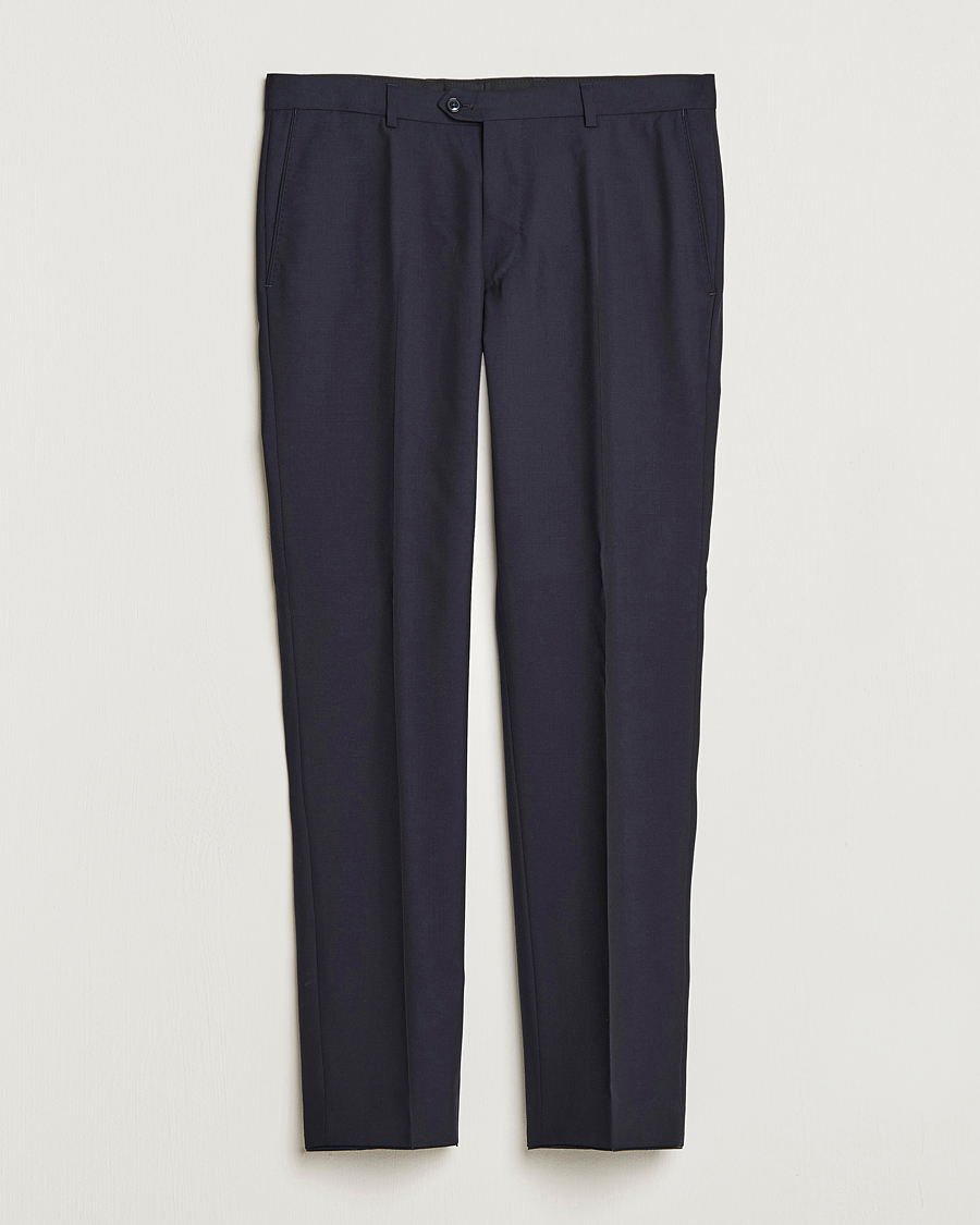 Homme | Pantalons | Oscar Jacobson | Denz Wool Trousers Navy