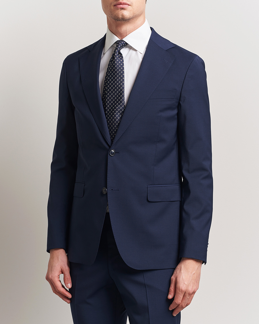 Heren | Blazers | Oscar Jacobson | Ego Wool Blend Blazer Navy