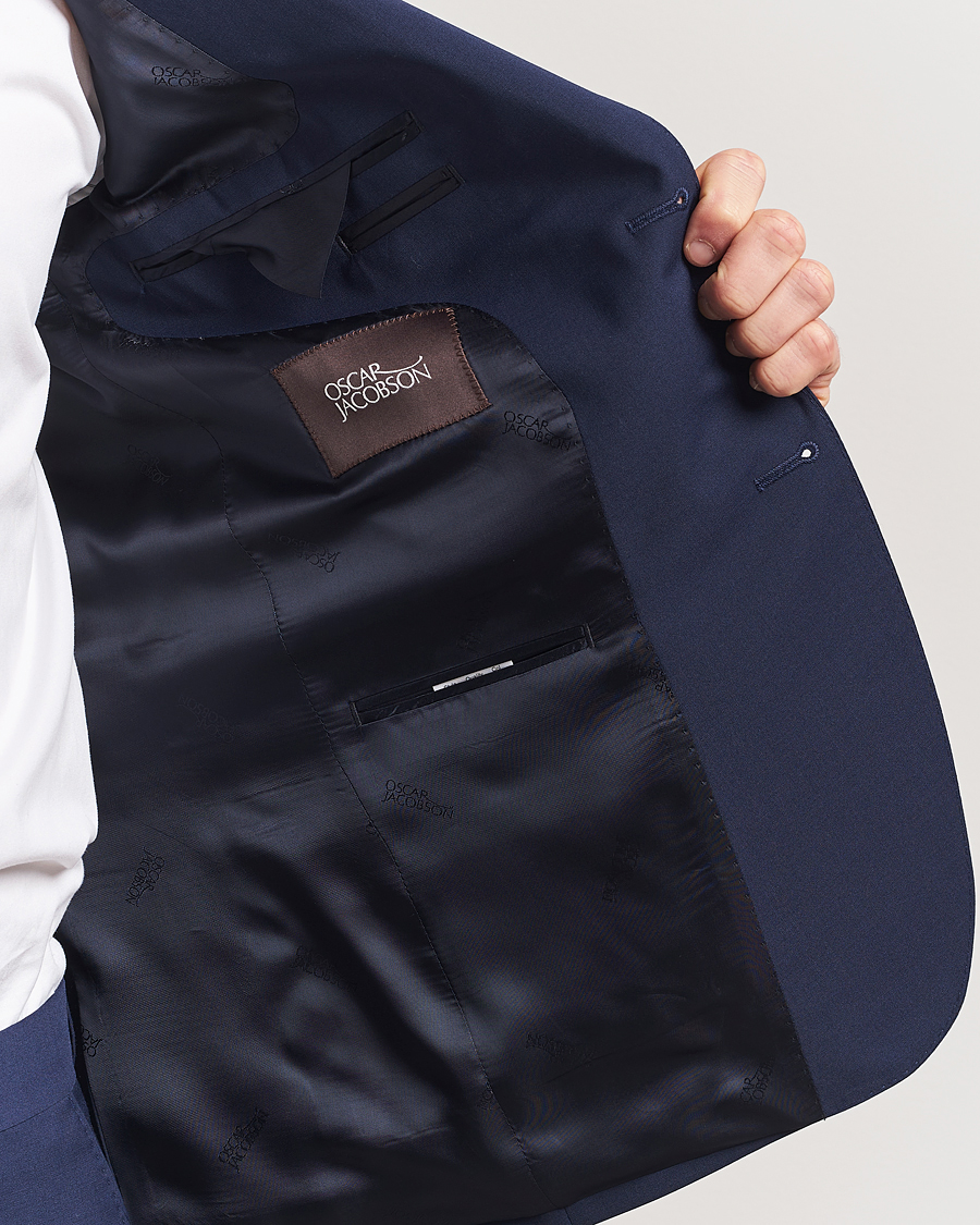Heren | Blazers | Oscar Jacobson | Ego Wool Blend Blazer Navy
