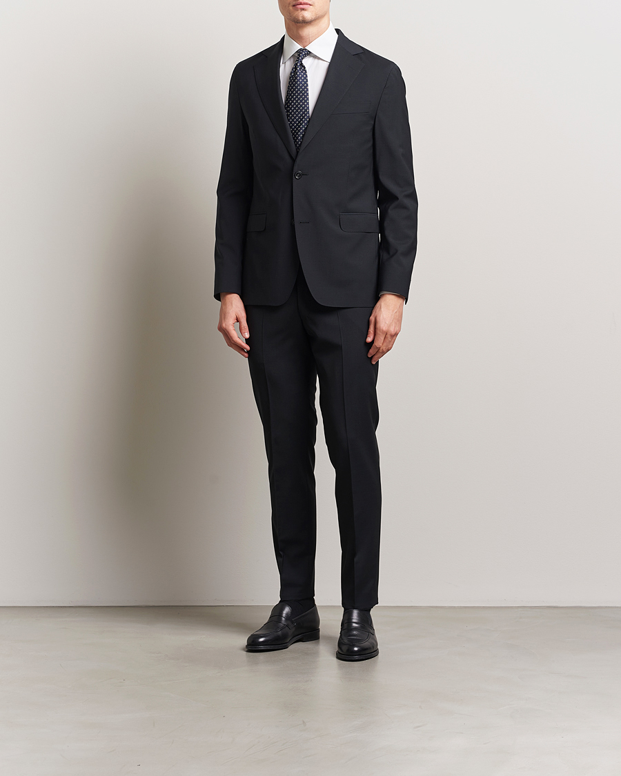 Homme | Blazers | Oscar Jacobson | Ego Wool Blend Blazer Black