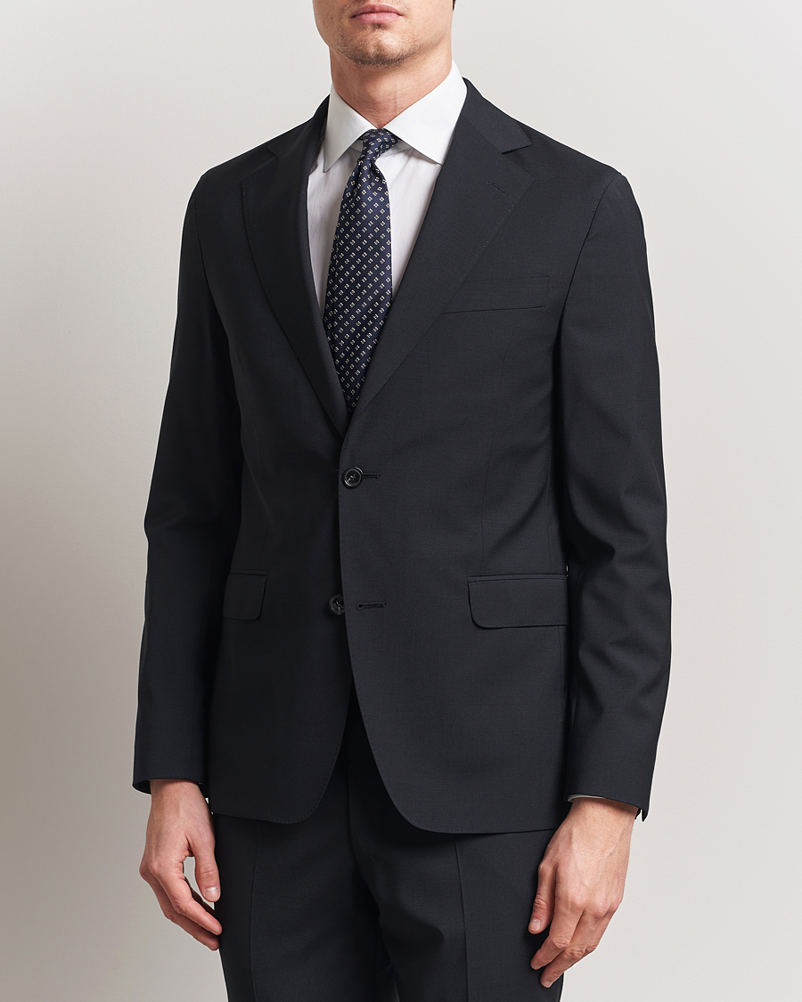 Homme | Blazers | Oscar Jacobson | Ego Wool Blend Blazer Black