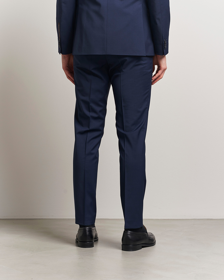Homme | Pantalons | Oscar Jacobson | Denz Wool Blend Trousers Navy