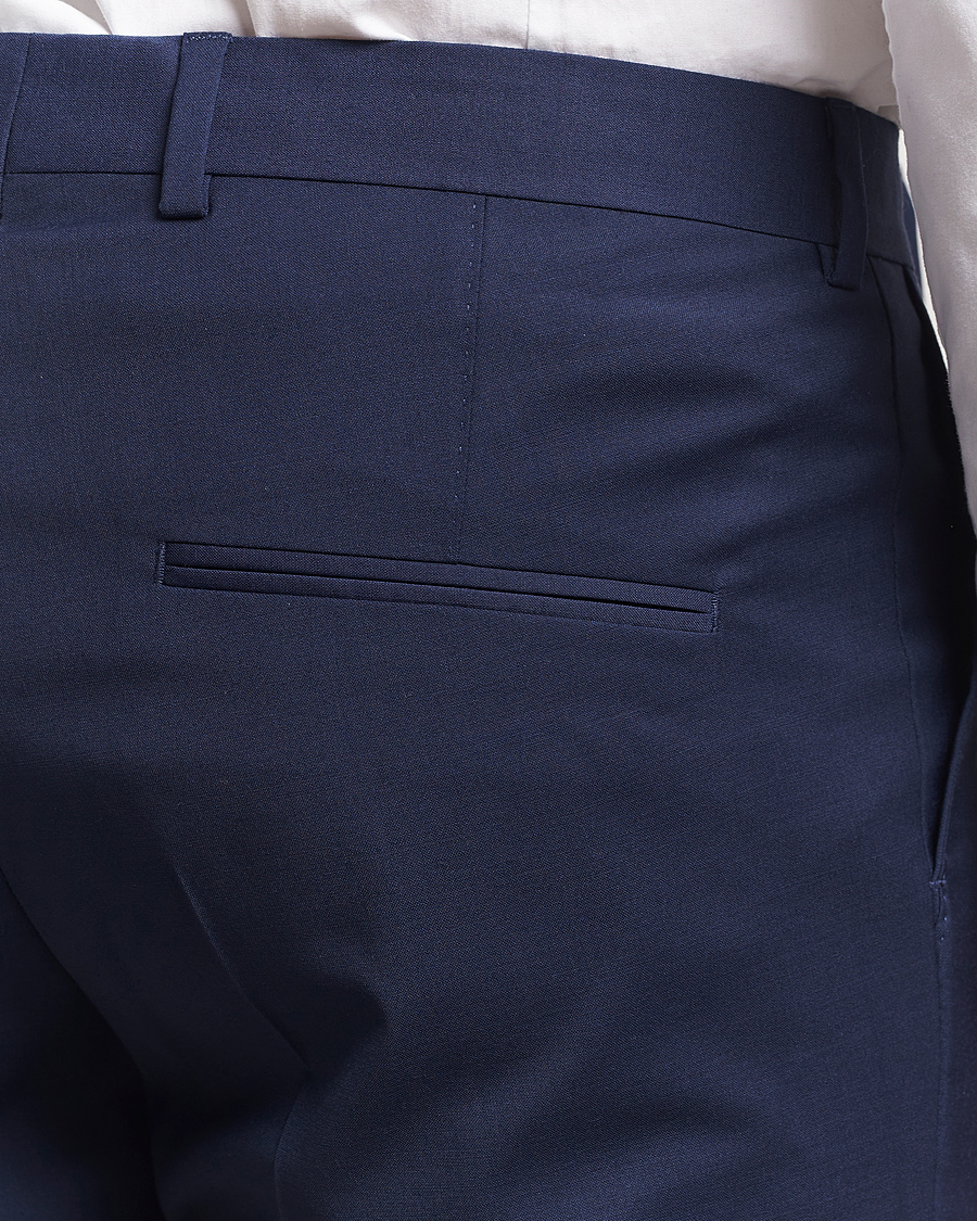 Homme | Pantalons | Oscar Jacobson | Denz Wool Blend Trousers Navy