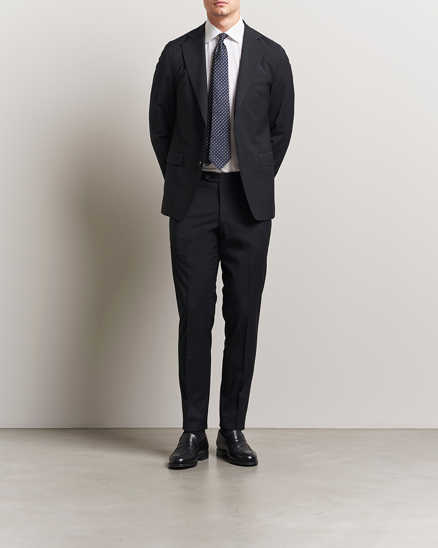 Heren | Broeken | Oscar Jacobson | Denz Wool Blend Trousers Black