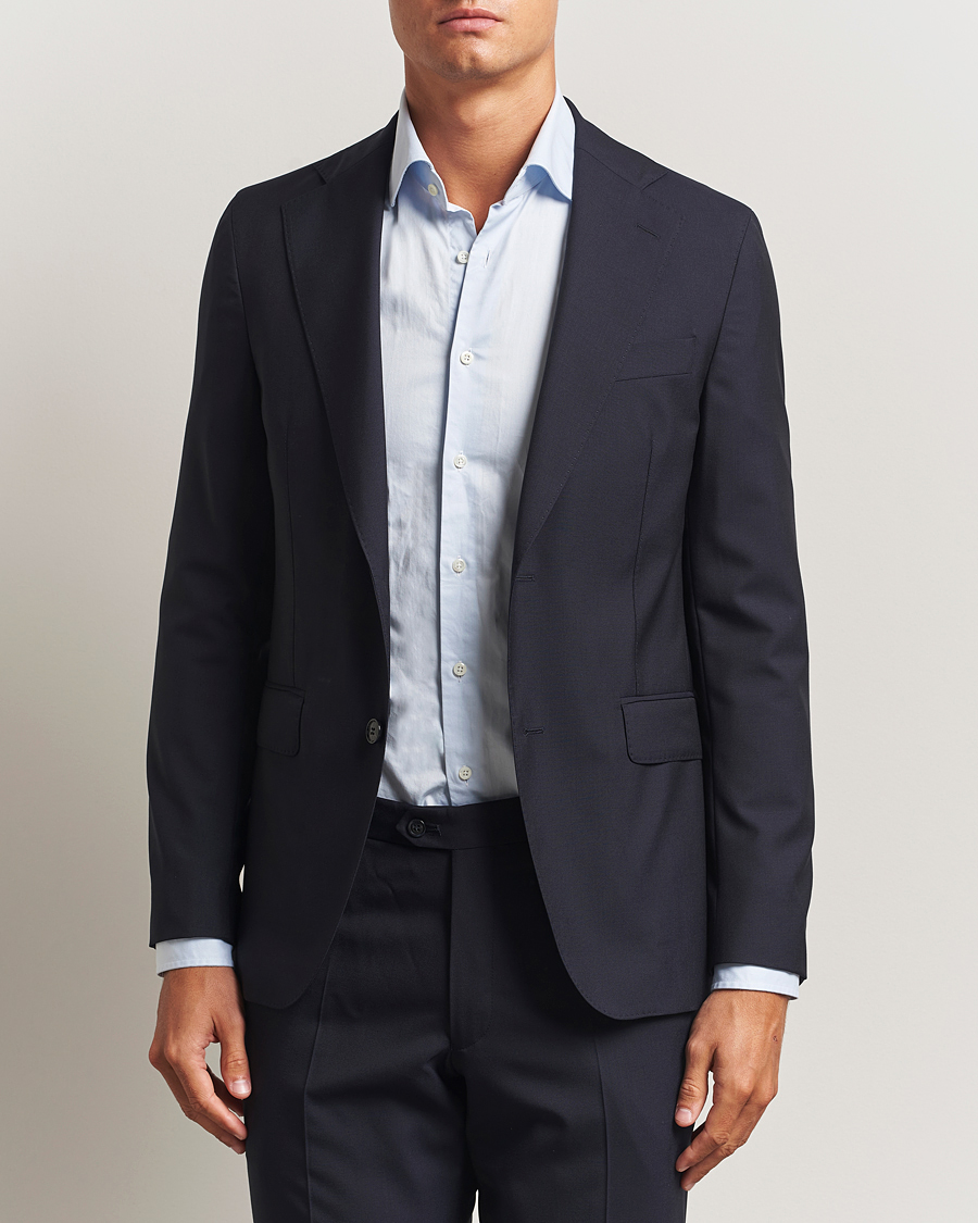 Heren | Blazers | Oscar Jacobson | Ego Wool Blazer Navy