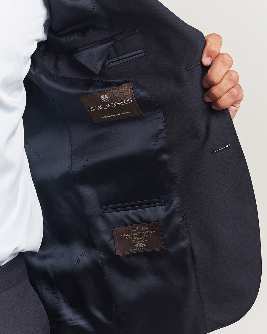 Heren | Blazers | Oscar Jacobson | Ego Wool Blazer Navy