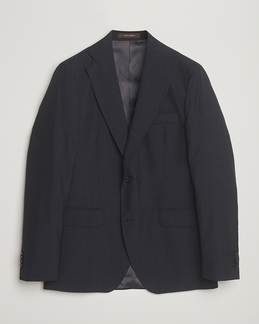 Heren | Blazers | Oscar Jacobson | Fogerty Wool Blazer Grey