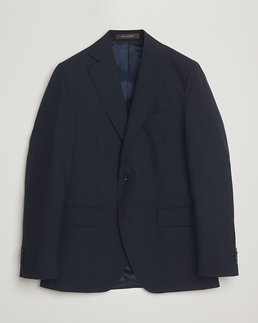 Heren | Blazers | Oscar Jacobson | Fogerty Wool Blazer Navy