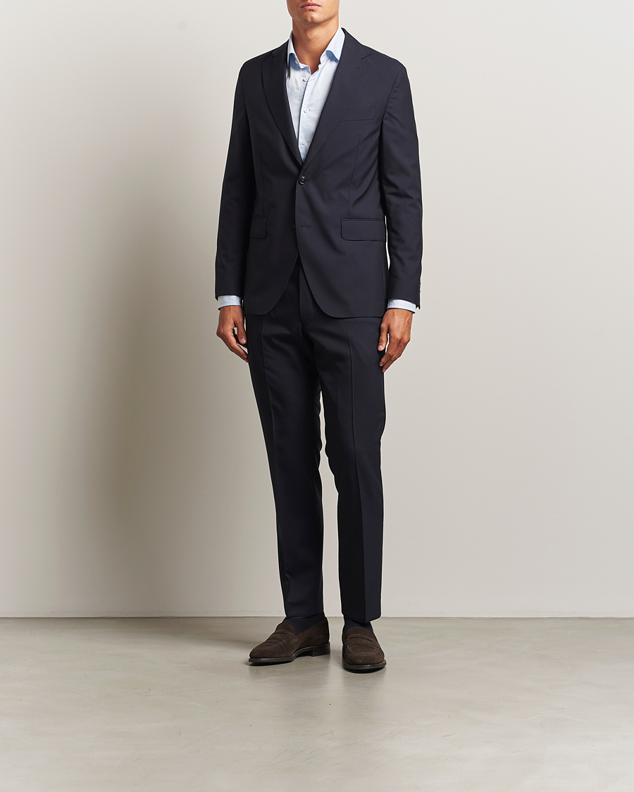 Heren | Blazers | Oscar Jacobson | Fogerty Wool Blazer Navy