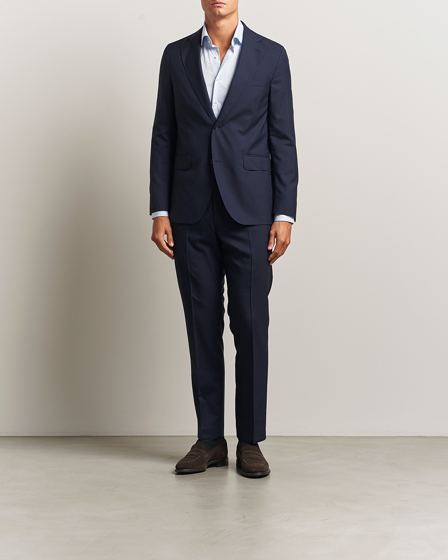 Heren | Blazers | Oscar Jacobson | Fogerty Wool Blazer Blue