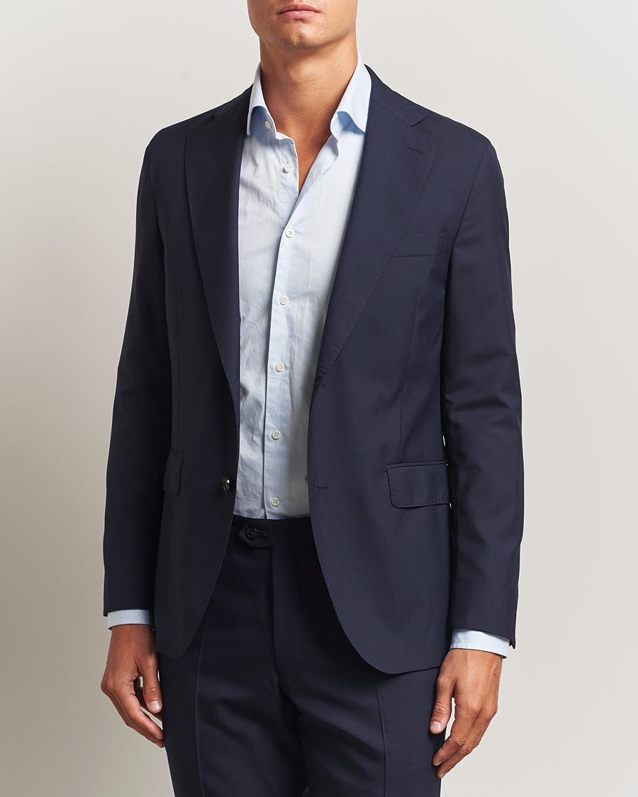 Heren | Blazers | Oscar Jacobson | Fogerty Wool Blazer Blue