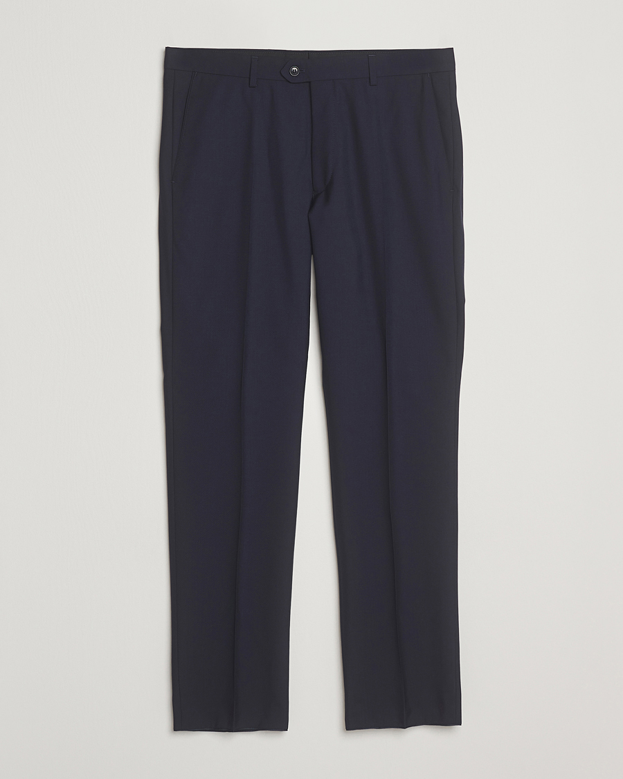 Heren | Broeken | Oscar Jacobson | Dandy Wool Trousers Blue
