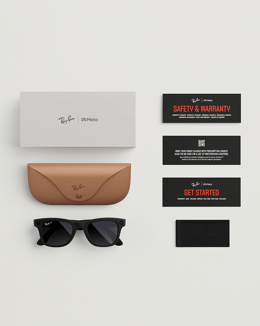 Homme | Lunettes De Soleil | Ray-Ban | Wayfarer Meta 50 Sunglasses Matte Black