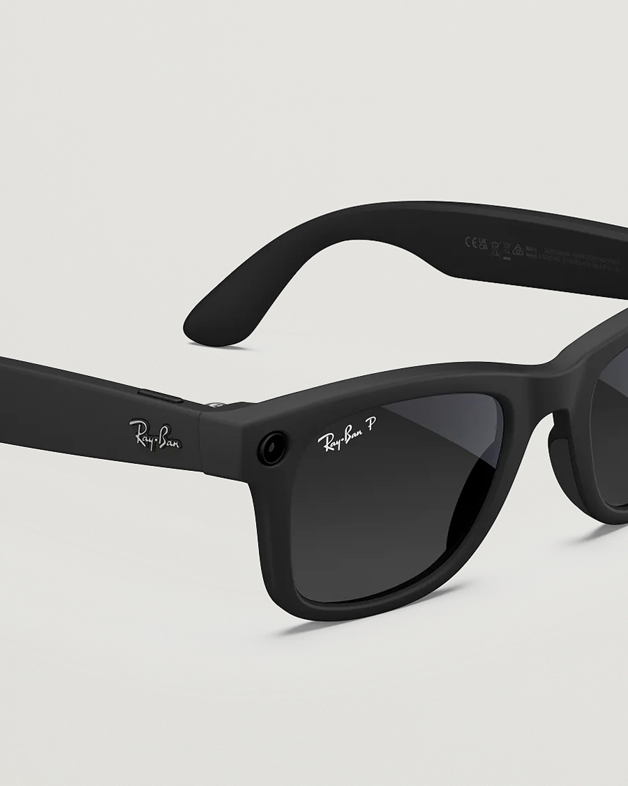 Homme | Lunettes De Soleil | Ray-Ban | Wayfarer Meta 53 Sunglasses Matte Black