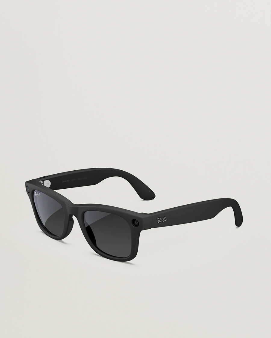 Homme | Lunettes De Soleil | Ray-Ban | Wayfarer Meta 53 Sunglasses Matte Black