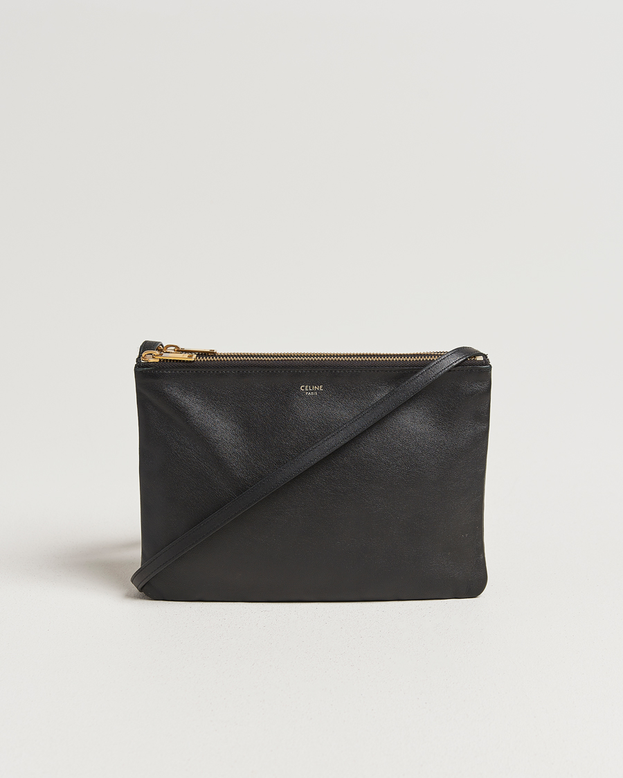 Heren | Pre-Owned & Vintage Bags | Celine Pre-Owned | Trio Bag Medium Leather Black