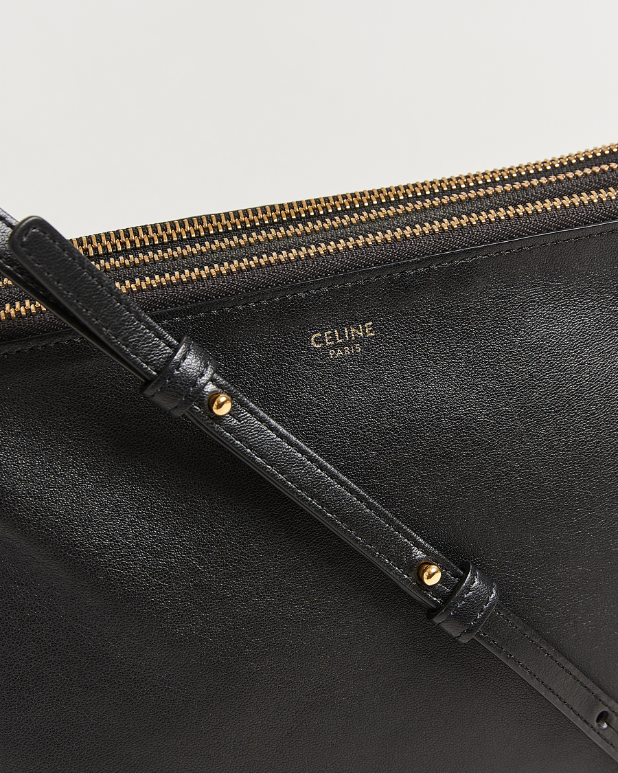 Heren | Pre-Owned & Vintage Bags | Celine Pre-Owned | Trio Bag Medium Leather Black