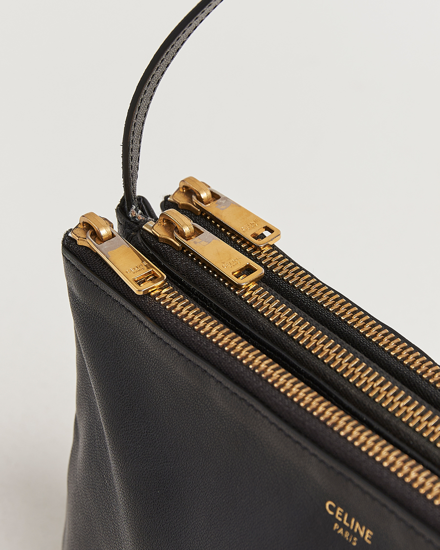 Heren | Pre-Owned & Vintage Bags | Celine Pre-Owned | Trio Bag Medium Leather Black