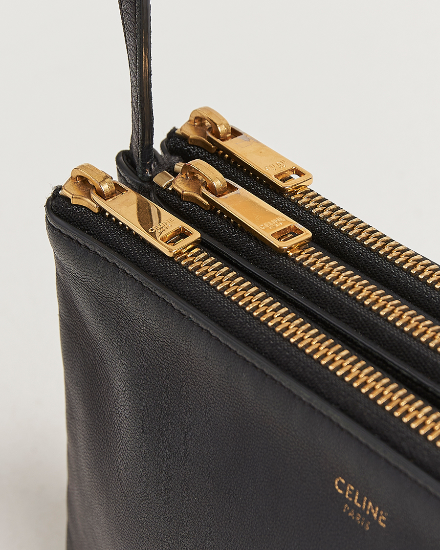 Homme | Pre-Owned & Vintage Bags | Celine Pre-Owned | Trio Bag Small Leather Black