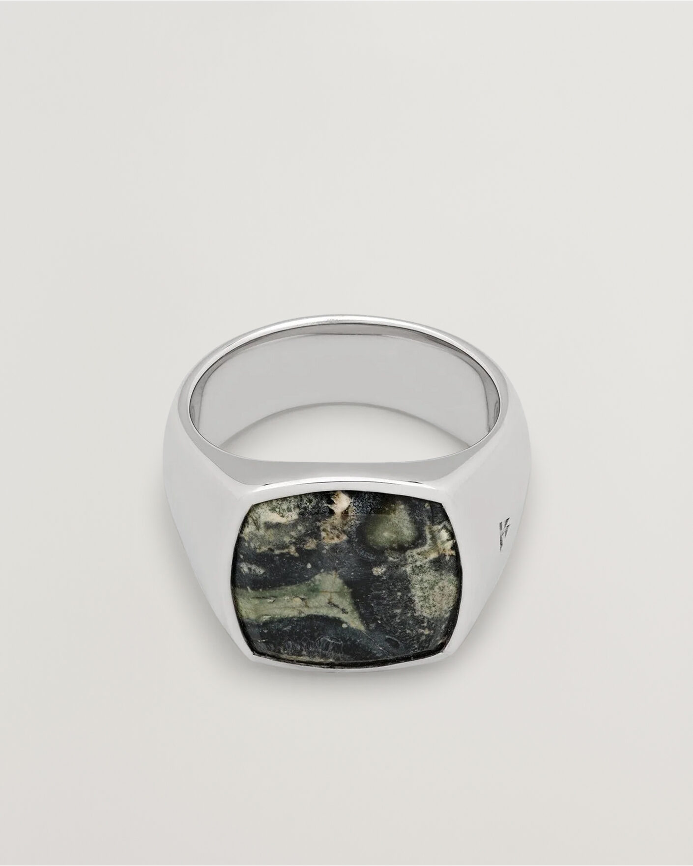 Homme | Bijoux | Tom Wood | Cushion Ring Kambaba Silver