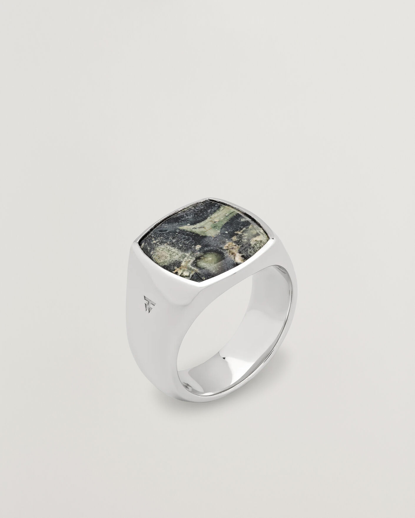 Homme | Bijoux | Tom Wood | Cushion Ring Kambaba Silver