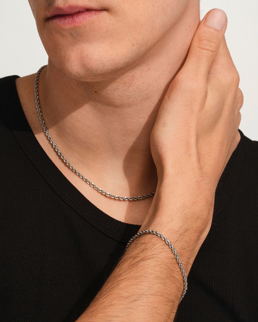 Heren | Sieraden | Tom Wood | Rope Bracelet Silver