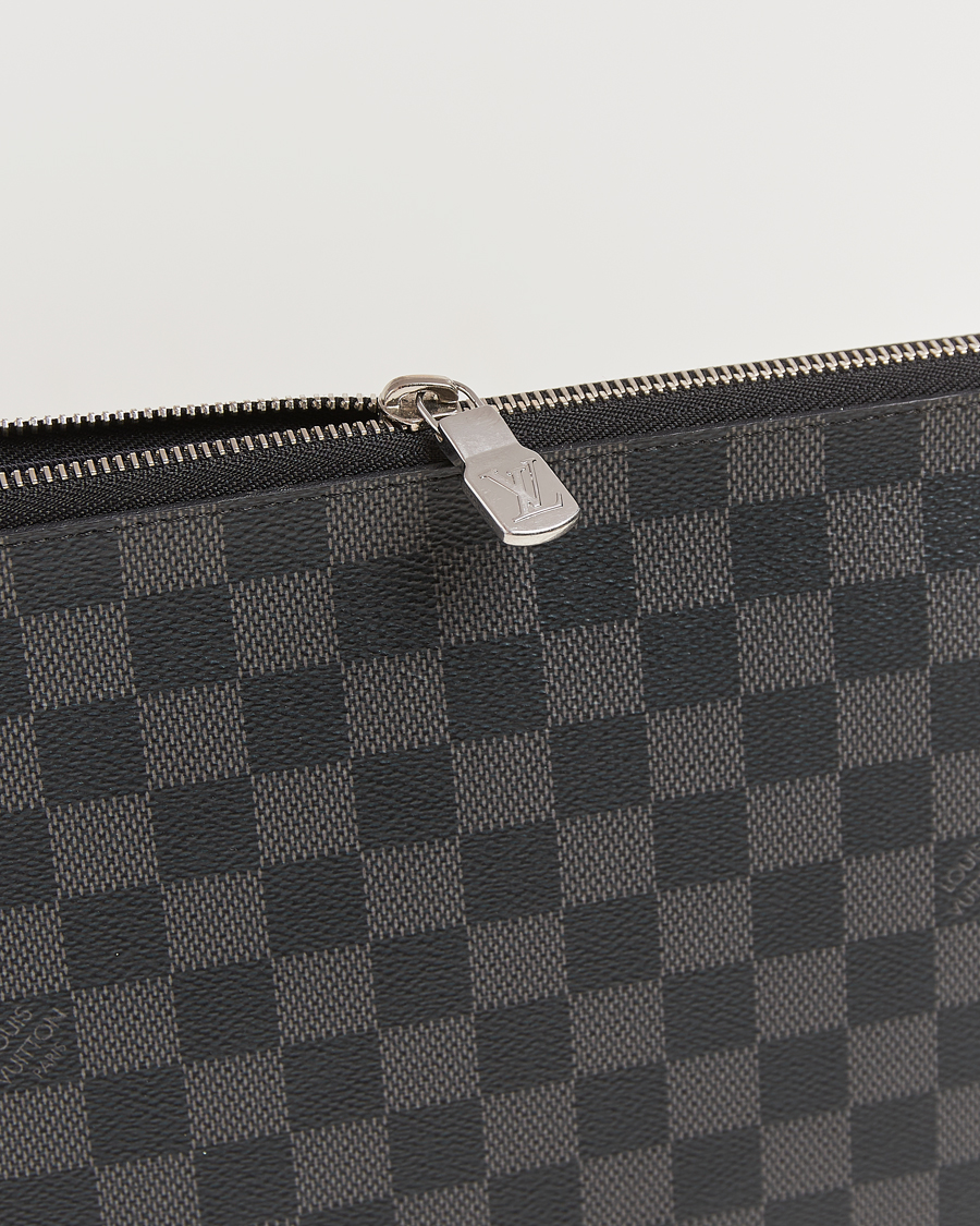 Heren | Pre-Owned & Vintage Bags | Louis Vuitton Pre-Owned | Pochette Jules GM Damier Graphite