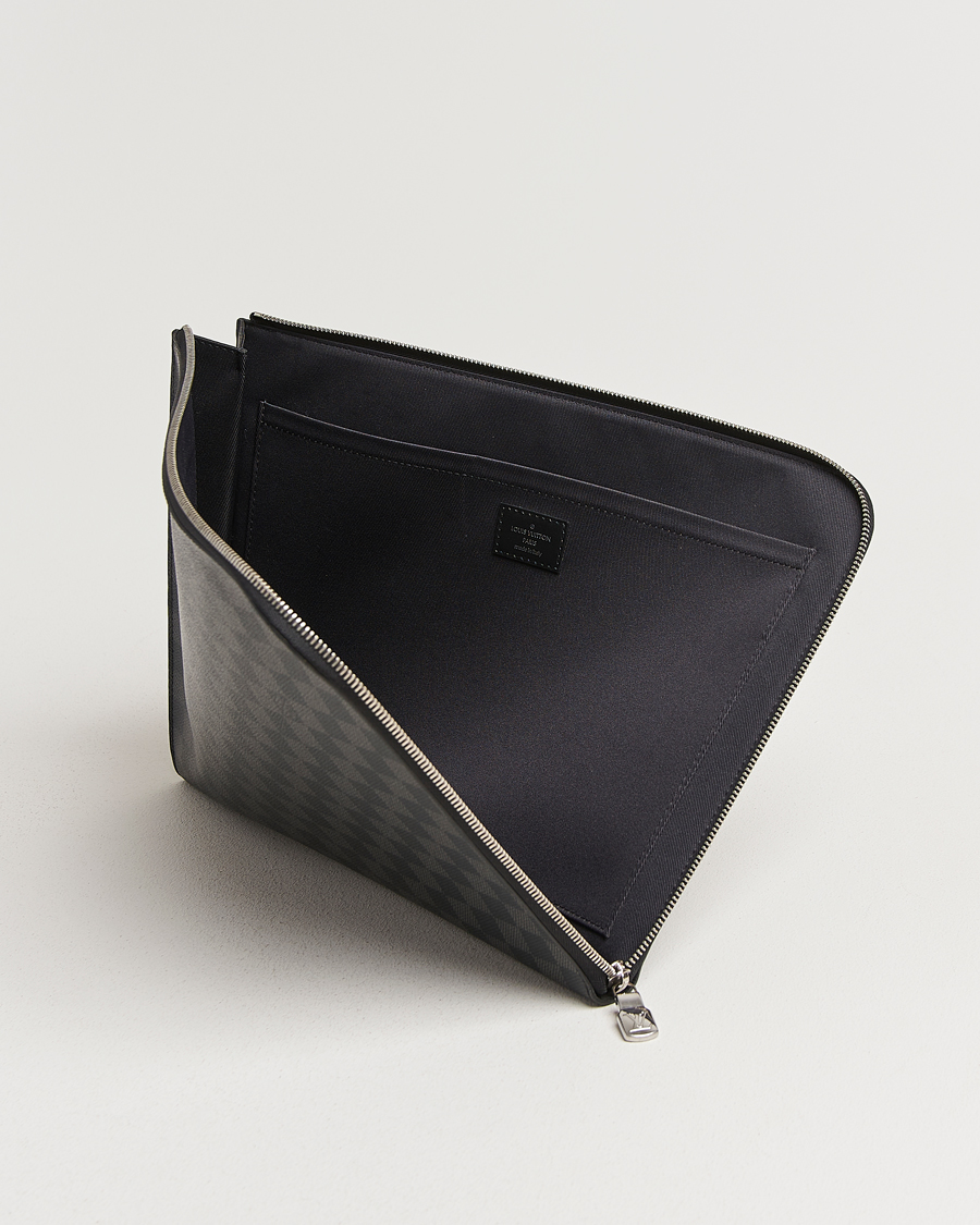 Heren | Pre-Owned & Vintage Bags | Louis Vuitton Pre-Owned | Pochette Jules GM Damier Graphite