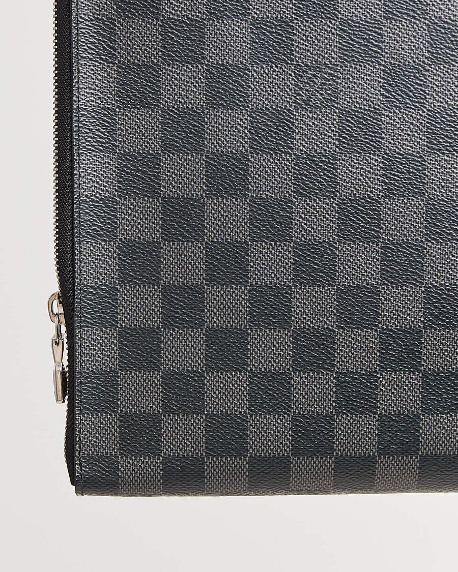 Heren | Pre-Owned & Vintage Bags | Louis Vuitton Pre-Owned | Pochette Jules GM Damier Graphite