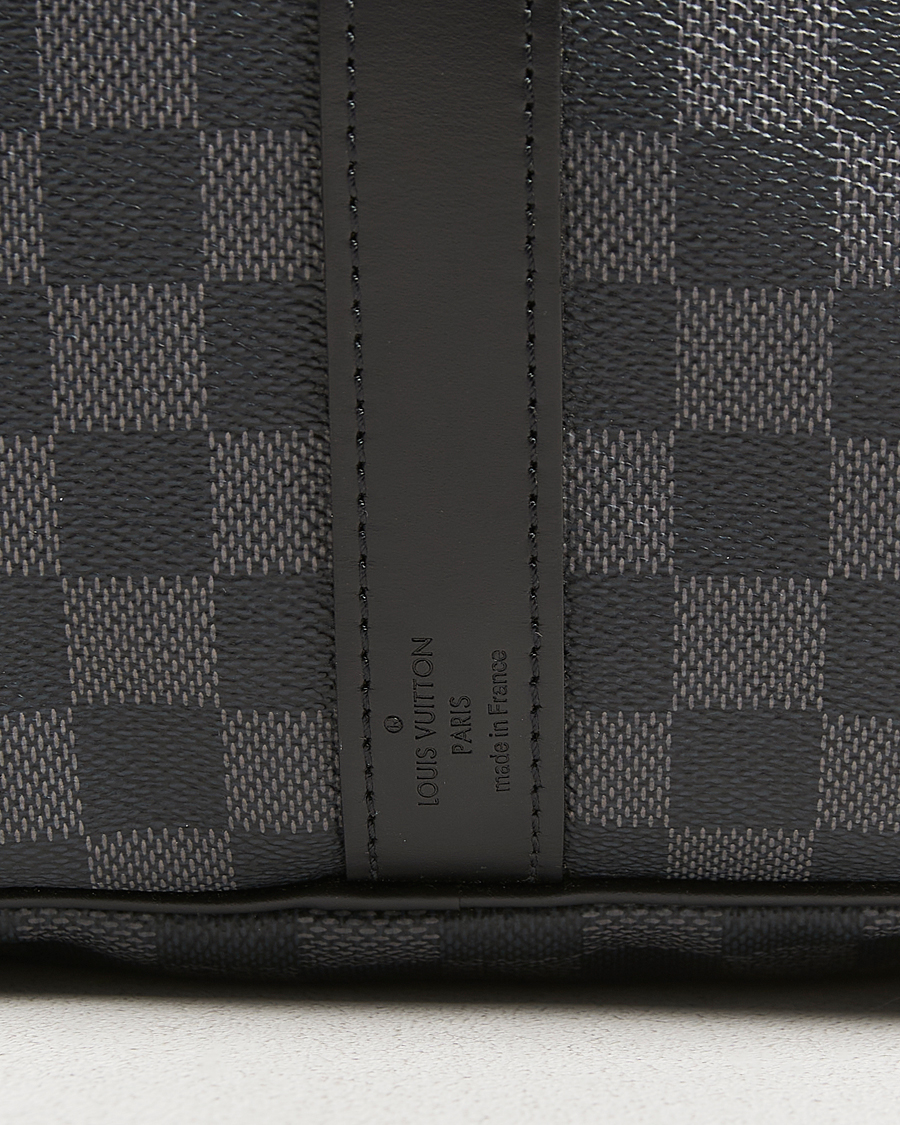 Heren | Pre-Owned & Vintage Bags | Louis Vuitton Pre-Owned | Keepall Bandouliére 55 Damier Graphite