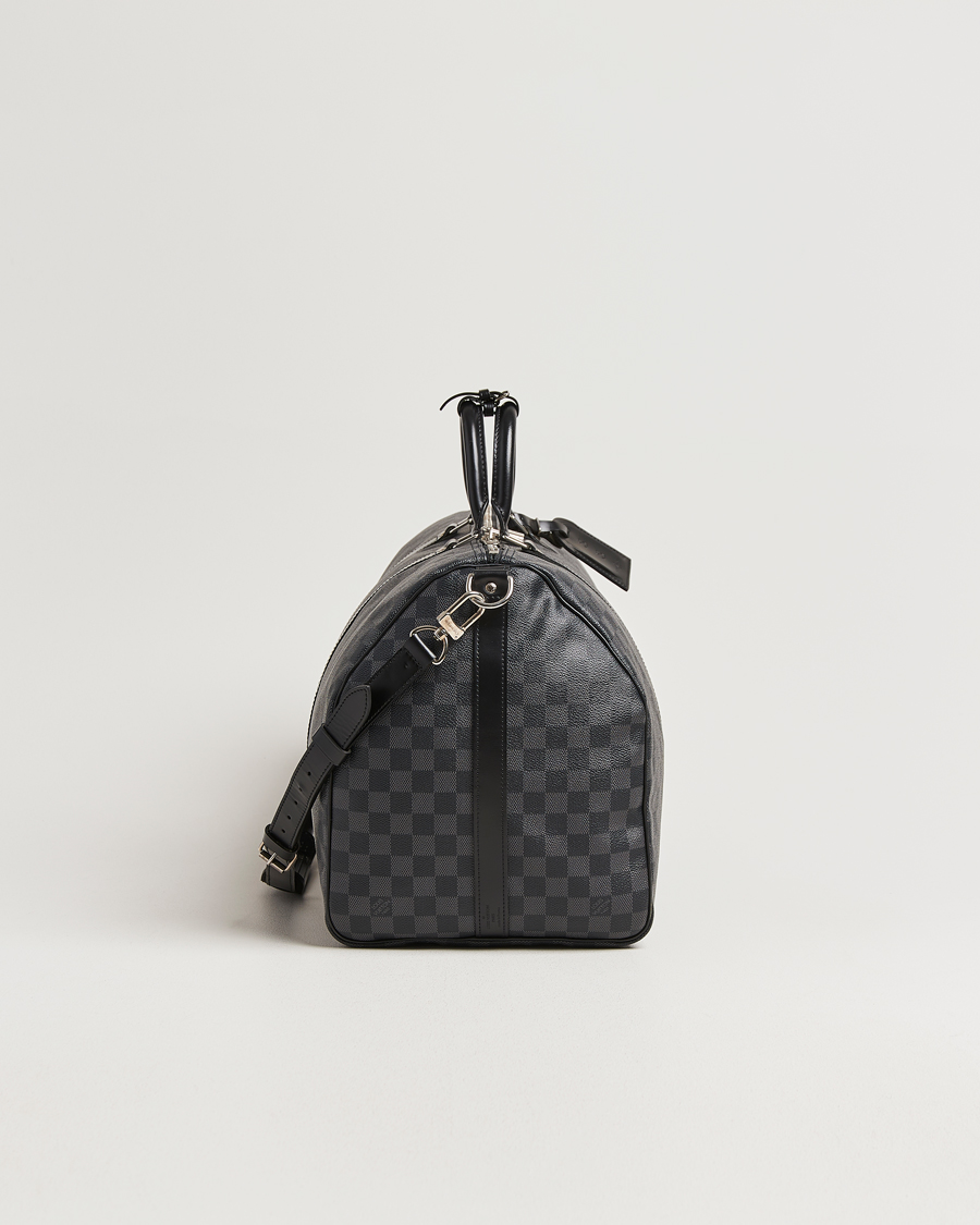 Heren | Pre-Owned & Vintage Bags | Louis Vuitton Pre-Owned | Keepall Bandouliére 55 Damier Graphite