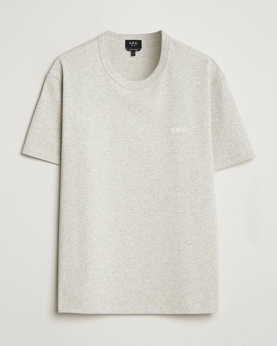 Heren | T-shirts | A.P.C. | Boxy Fit Petit VPC T-Shirt Mastic Chine