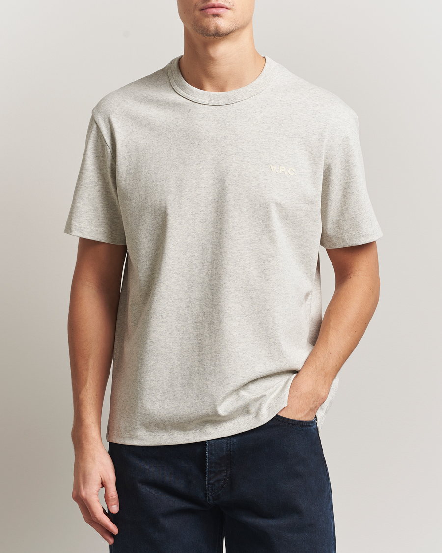 Heren | T-shirts | A.P.C. | Boxy Fit Petit VPC T-Shirt Mastic Chine