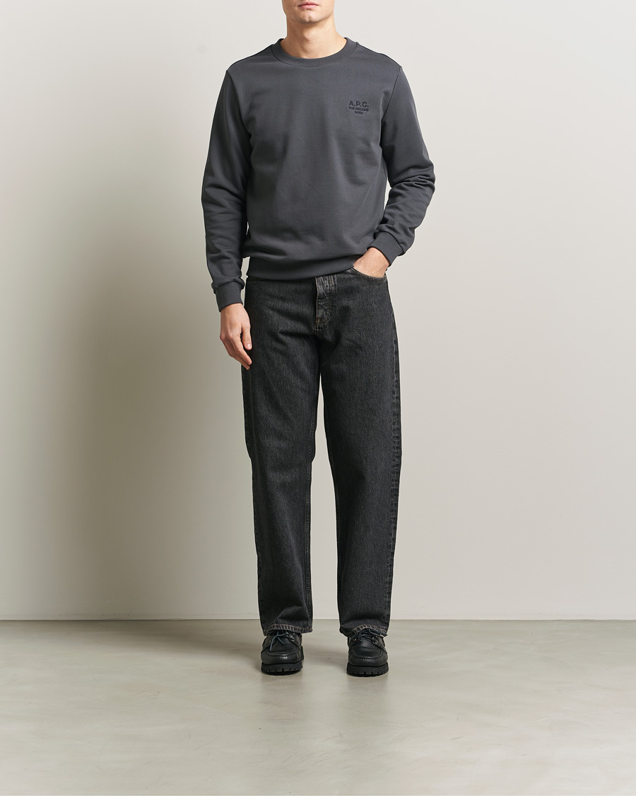 Heren | Truien | A.P.C. | Rue Madame Tonal Sweatshirt Faded Black