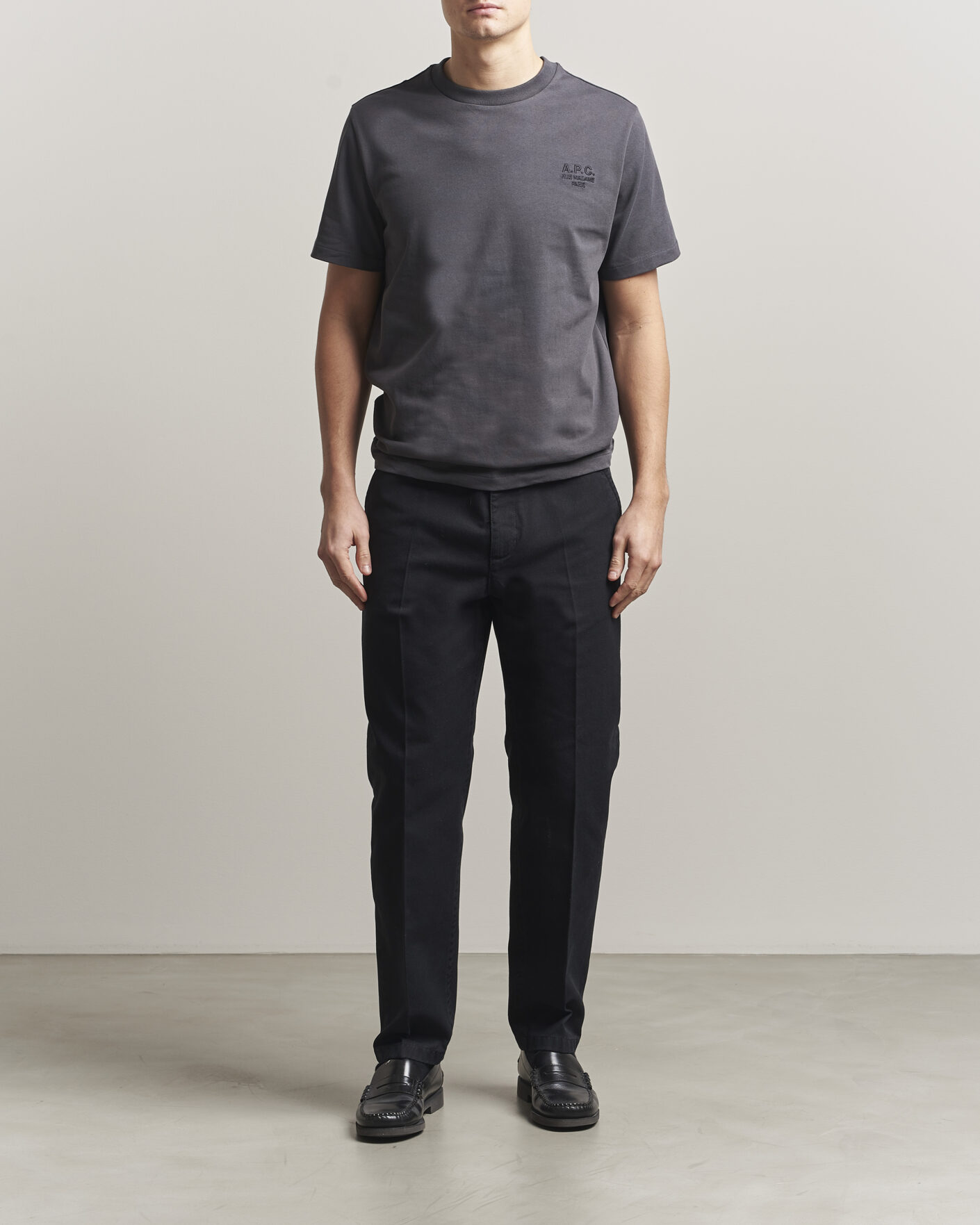 Homme | T-shirts | A.P.C. | Rue Madame T-Shirt Faded Black