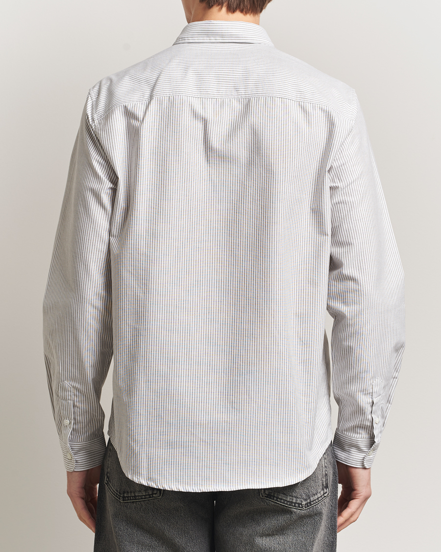 Heren | Overhemden | A.P.C. | Greg Striped Oxford Shirt Green/White