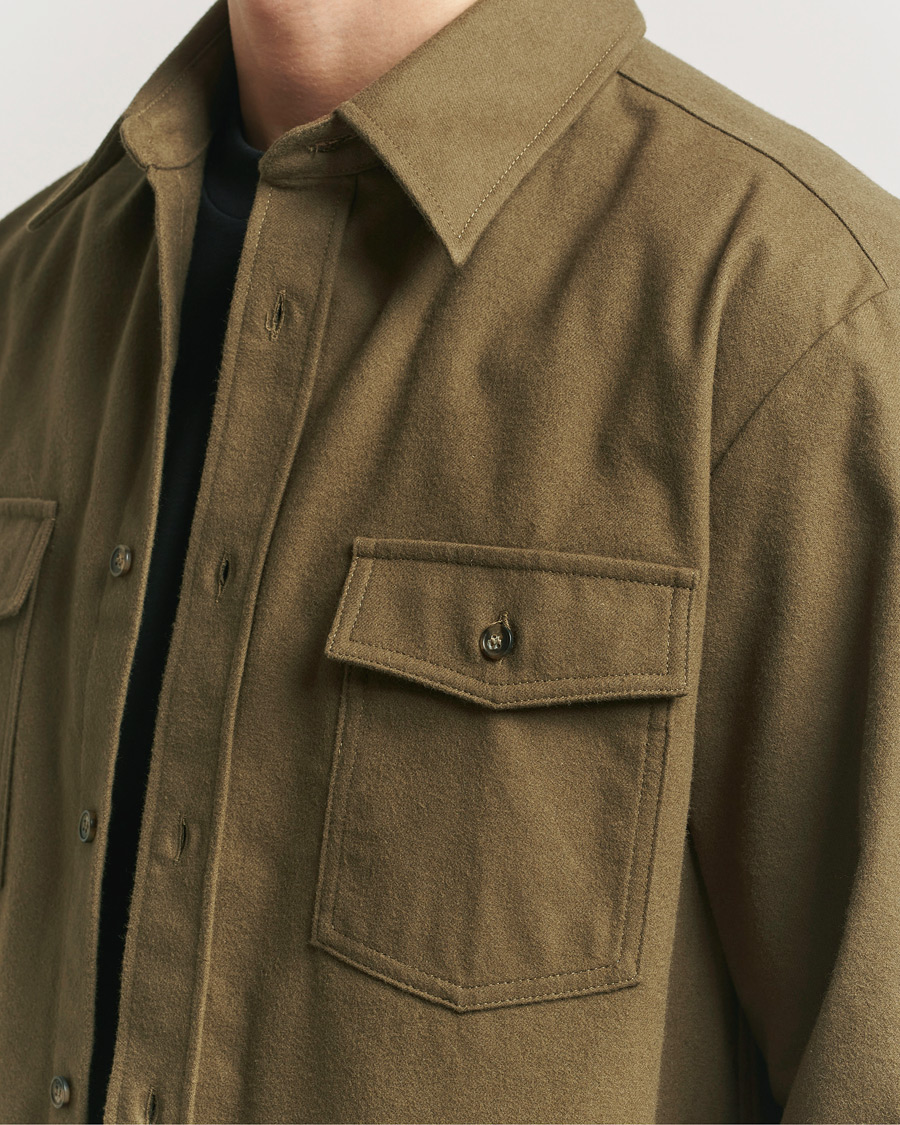 Heren | Overhemden | A.P.C. | Brushed Cotton Overshirt Khaki