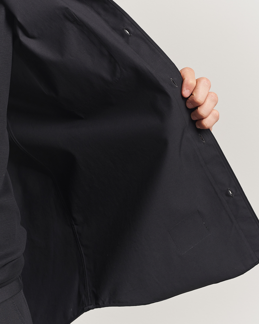 Homme | Chemises | Thom Browne | Long Sleeve Hooded Overshirt Black