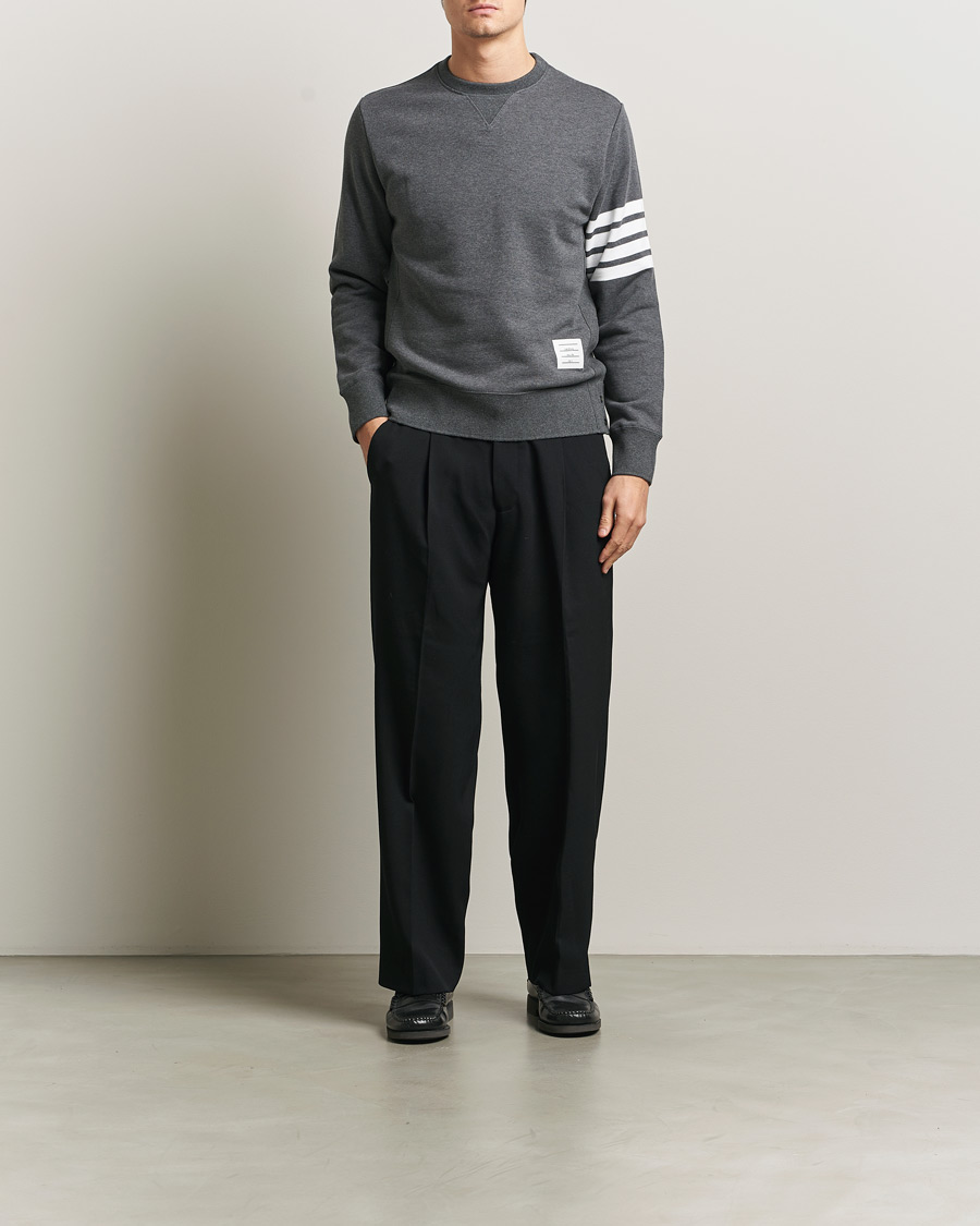 Heren | Truien | Thom Browne | Classic 4 Bar Loopback Sweatshirt Dark Grey