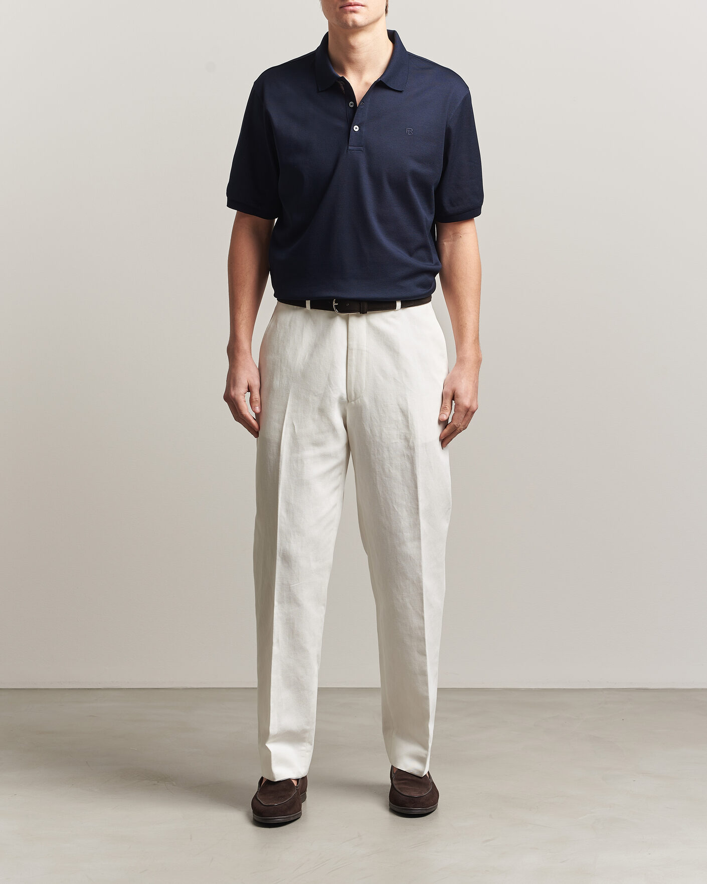 Heren | Polo's | Ralph Lauren Purple Label | Mercerized Cotton Polo Chairman Navy