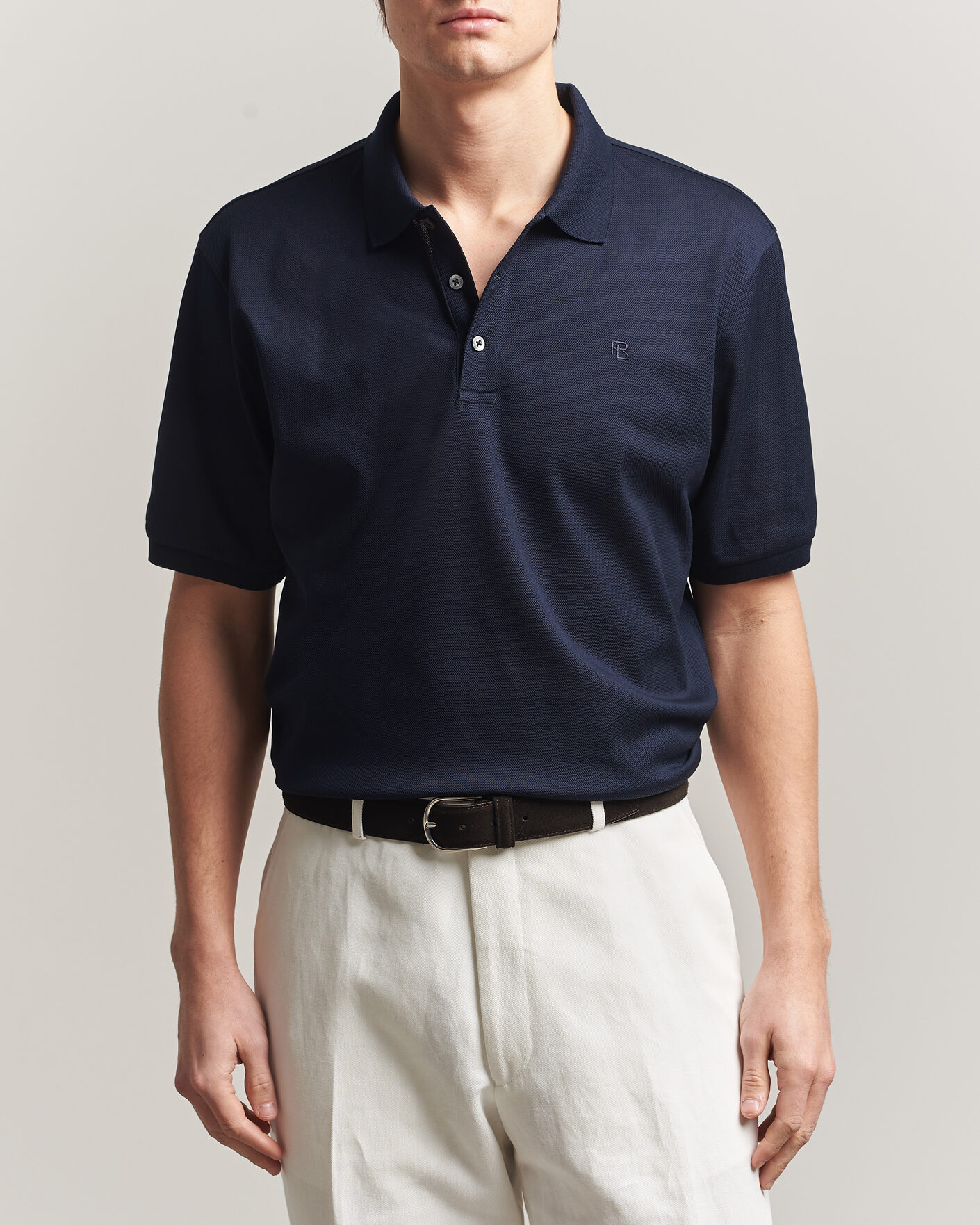 Heren | Polo's | Ralph Lauren Purple Label | Mercerized Cotton Polo Chairman Navy