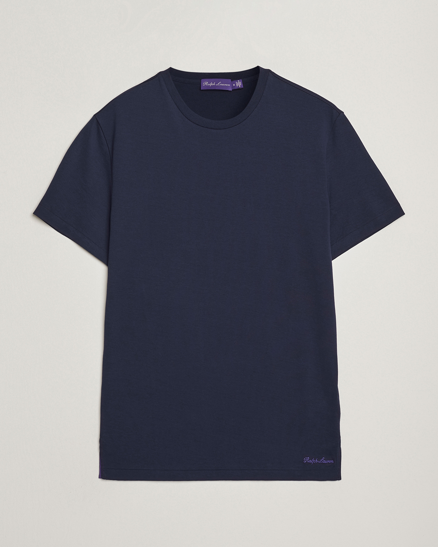 Heren | T-shirts | Ralph Lauren Purple Label | Luxury Cotton T-Shirt Chairman Navy