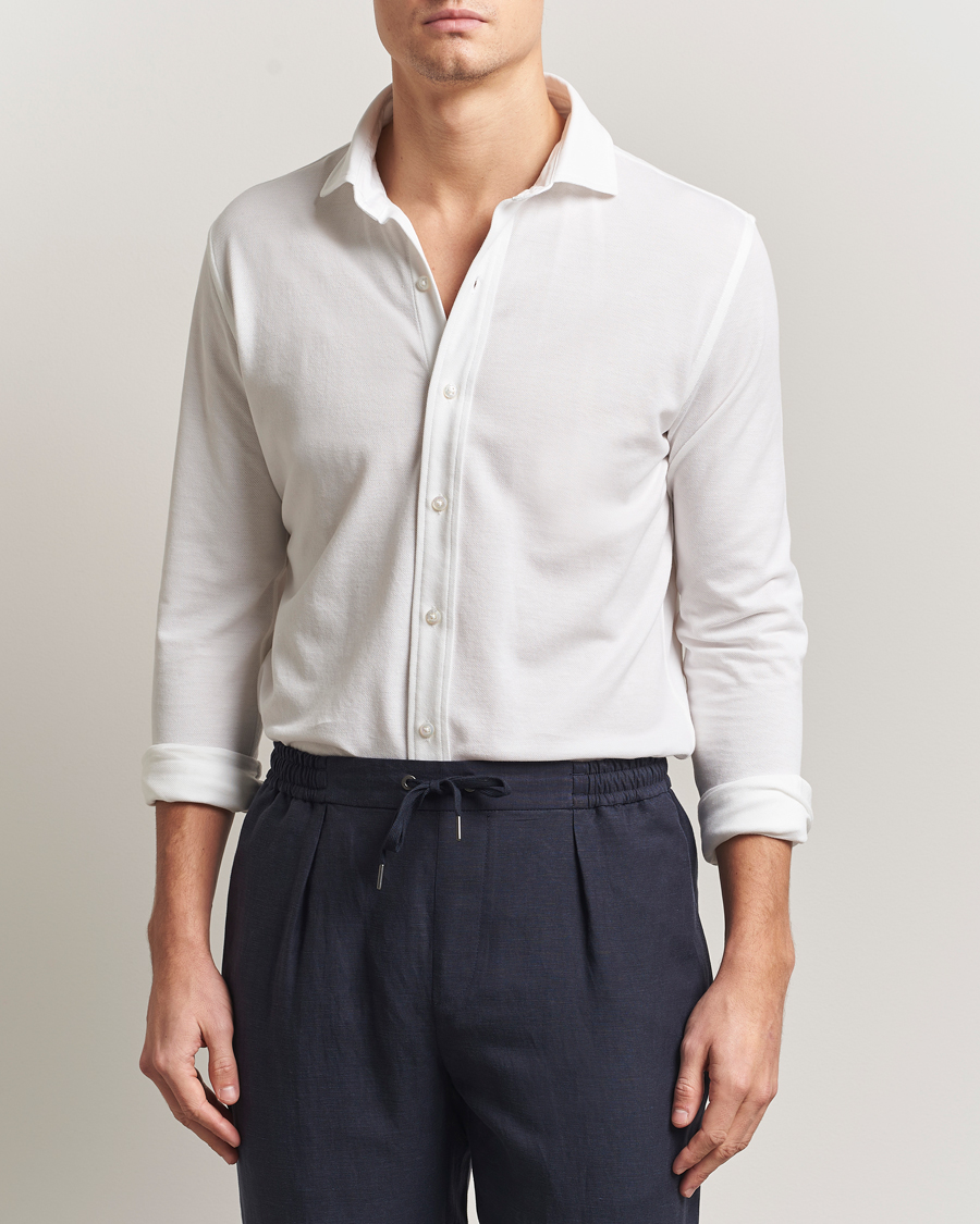 Homme | Chemises | Ralph Lauren Purple Label | Washed Cotton Pique Shirt White