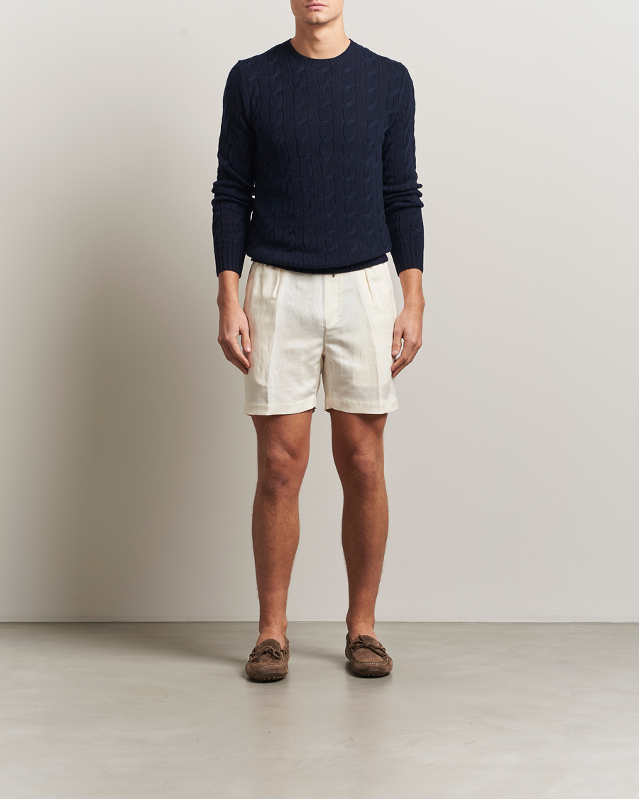 Homme | Pulls Et Tricots | Ralph Lauren Purple Label | Cashmere Cable Sweater Chairman Navy