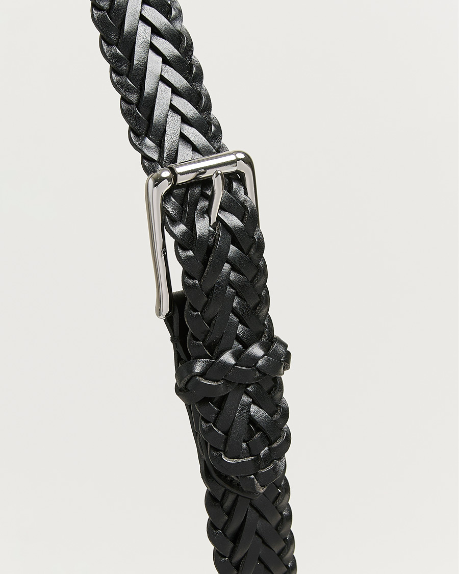 Homme | Ceintures | Ralph Lauren Purple Label | Braided Belt Black Vachetta