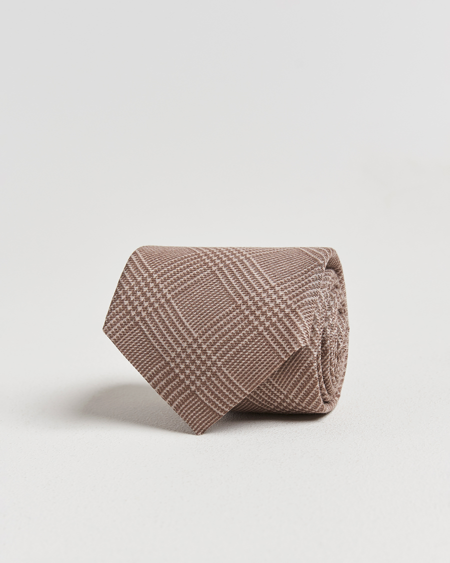 Heren | Stropdassen | Ralph Lauren Purple Label | Glenplaid Silk Tie Beige